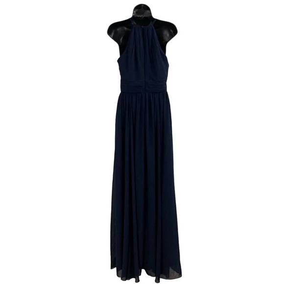 Levkoff Woman's A-line Floor-Length Chiffon Formal Bridesmaid Dress Size 4 - Picture 2 of 13